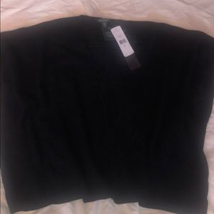 Ralph Lauren black knit poncho. NWT.
